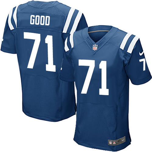 Men's Elite Denzelle Good Nike Jersey Royal Blue Home - #71 NFL Indianapolis Colts